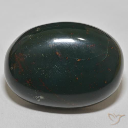 102.70ct Naturel Vert foncé Pierre de sang, ovale, Opaque