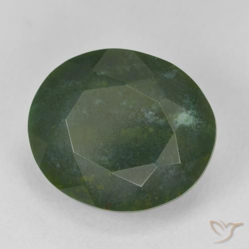 Pierre de sang Vert chaud naturelle ovale, 11.88 ct, Opaque