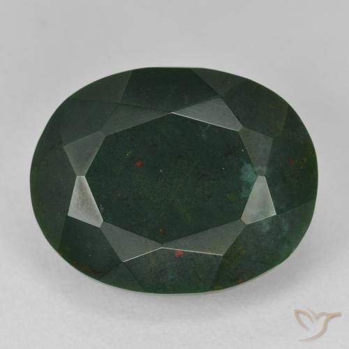 21.50ct Naturel Vert multicolore Pierre de sang, ovale, Opaque