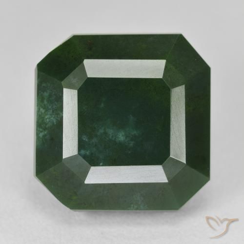 18.72ct Naturel Vert foncé Pierre de sang, Taille émeraude, Opaque