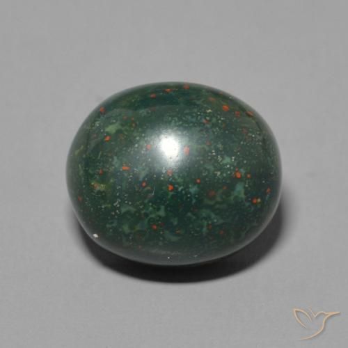 6.07ct Naturel Vert multicolore Pierre de sang, ovale, Opaque
