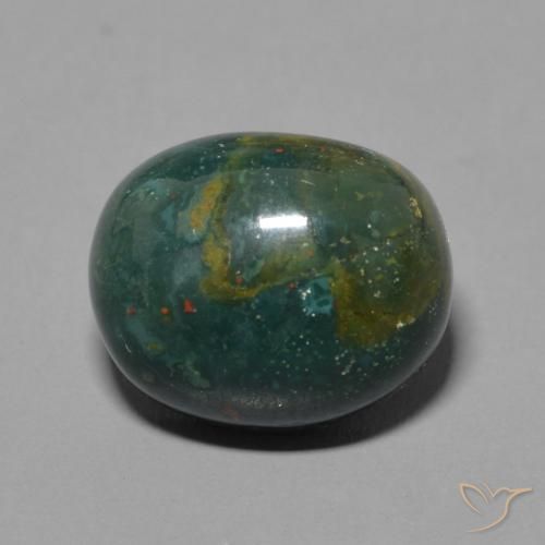 4.64ct Naturel Vert foncé Pierre de sang, ovale, Opaque