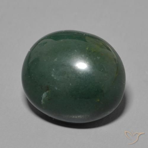 Pierre de sang Vert foncé naturelle ovale, 7.92 ct, Opaque