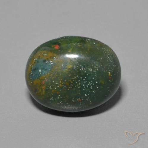 3.32ct Naturel Vert terreux Pierre de sang, ovale, Opaque