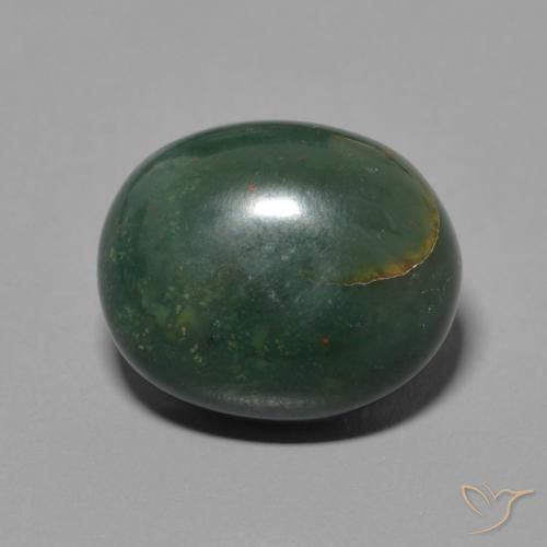 5.96ct Naturel Vert moyen Pierre de sang, ovale, Opaque