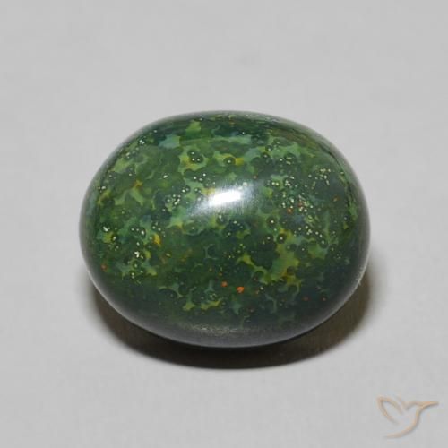 4.93ct Naturel Vert foncé Pierre de sang, ovale, Opaque