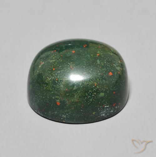 Pierre de sang Vert moyen naturelle ovale, 11.19 ct, Opaque