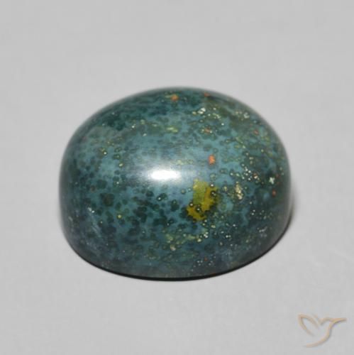 Pierre de sang Vert foncé moyen naturelle ovale, 9.08 ct, Opaque