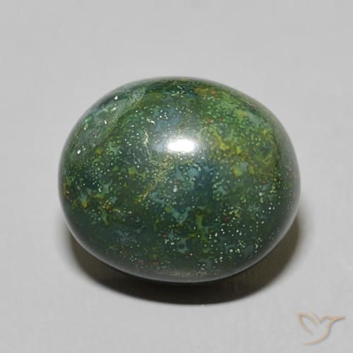 8.18ct Naturel Vert foncé Pierre de sang, ovale, Opaque