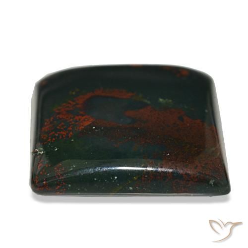 Héliotrope vert naturelle carré, 19,71 ct, opaque