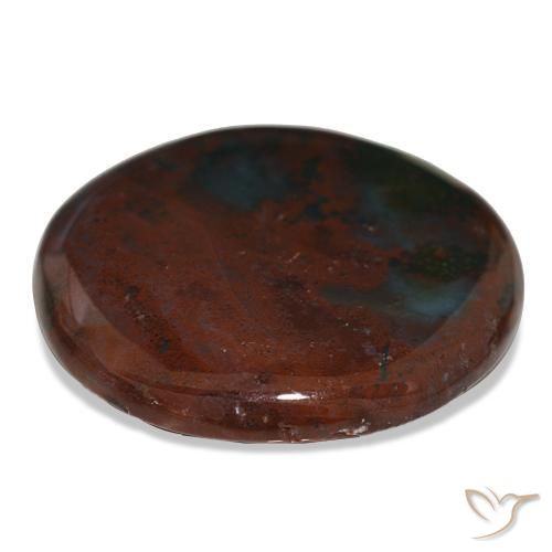 Héliotrope vert naturelle coupe roude, 40,45 ct, opaque