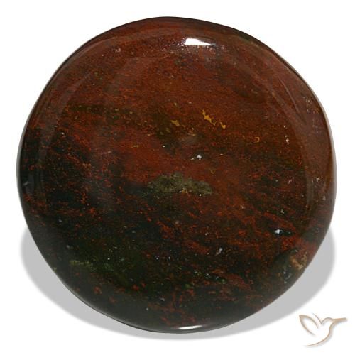 Héliotrope vert naturelle coupe roude, 39,86 ct, opaque