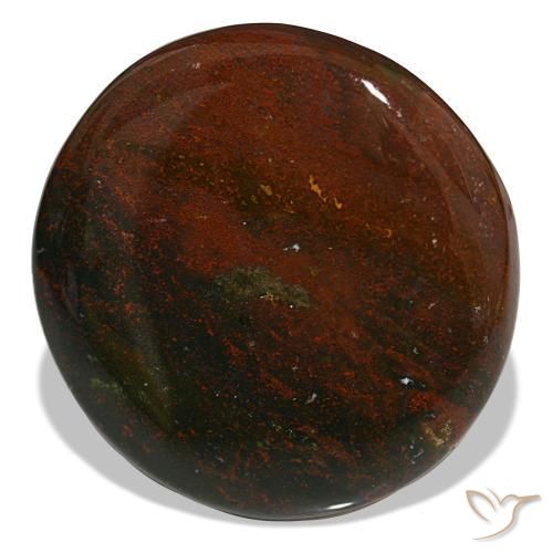 Héliotrope vert naturelle coupe roude, 39,86 ct, opaque