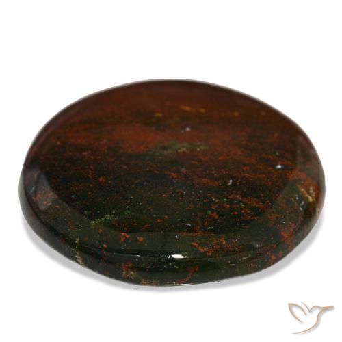 Héliotrope vert naturelle coupe roude, 39,86 ct, opaque