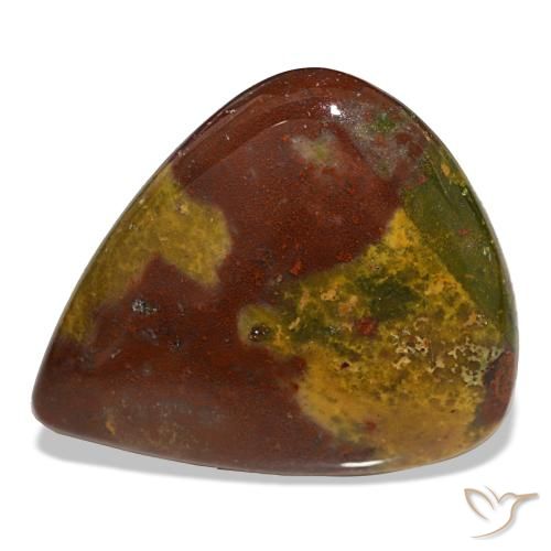 Héliotrope multicolore naturelle en forme de poire, 26,50 ct, opaque