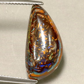Opale boulder multicolore naturelle forme fantaisie, 10,16 ct, opaque