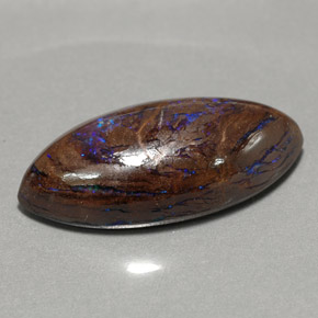 Opale Boulder Multicolore naturelle Marquise, 10.25 ct, Opaque