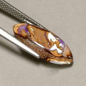 Opale Boulder Multicolore naturelle Marquise, 4.34 ct, Opaque