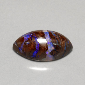 Opale Boulder Multicolore naturelle Marquise, 5.80 ct, Opaque