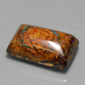 Opale Boulder Multicolore naturelle Baquette, 5.30 ct, Opaque