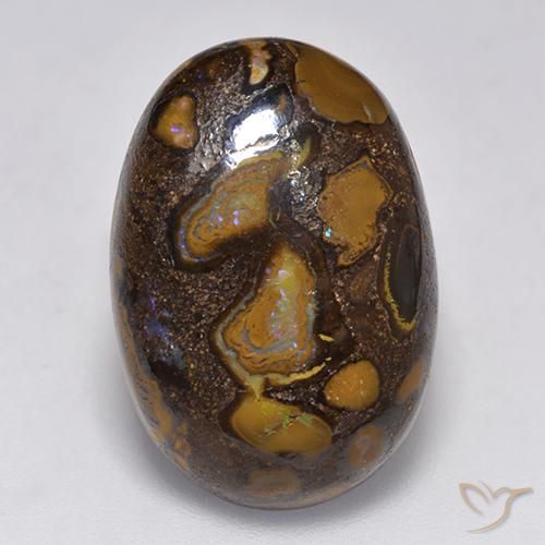 Opale Boulder Multicolore naturelle ovale, 13.14 ct, Opaque