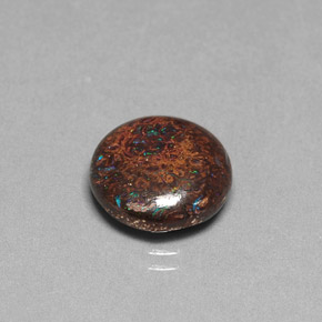 Opale boulder multicolore naturelle coupe roude, 4,97 ct, opaque