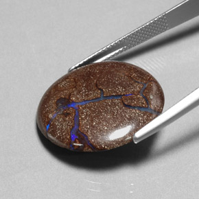 Opale Boulder Multicolore naturelle Coupe roude, 14.62 ct, Opaque