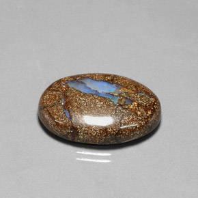 Opale boulder multicolore naturelle coupe ovale, 20,02 ct, opaque