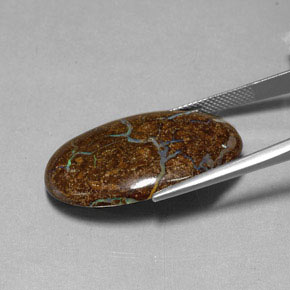 Opale Boulder Multicolore naturelle Coupe ovale, 27.95 ct, Opaque