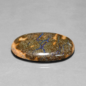 Opale boulder multicolore naturelle coupe ovale, 30,86 ct, opaque