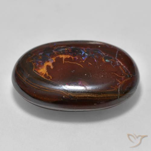Opale Boulder Multicolore naturelle ovale, 28.58 ct, Opaque
