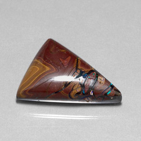 Opale boulder multicolore naturelle trillion, 34,01 ct, opaque