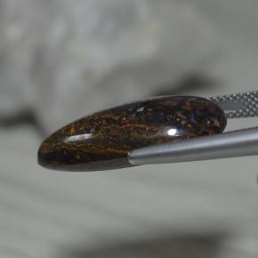 Opale boulder multicolore naturelle en forme de poire, 17,27 ct, opaque