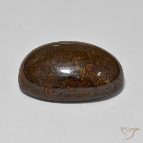 Opale Boulder Multicolore naturelle ovale, 23.34 ct, Opaque