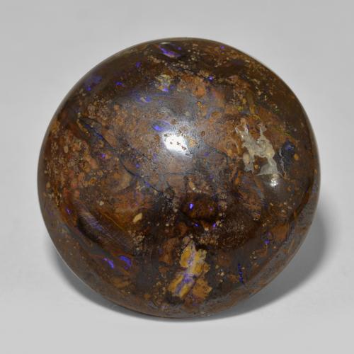 Opale boulder multicolore naturelle coupe roude, 23,48 ct, opaque