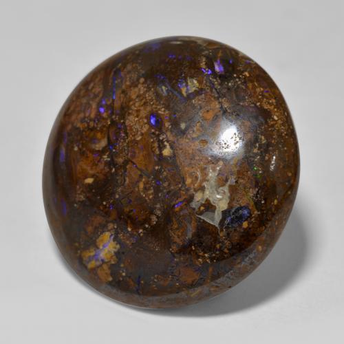 Opale boulder multicolore naturelle coupe roude, 23,48 ct, opaque