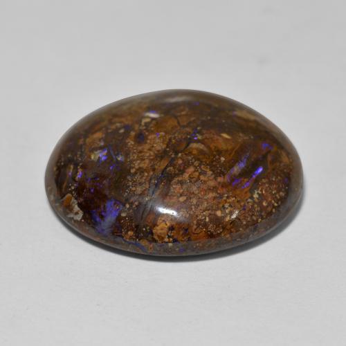 Opale boulder multicolore naturelle coupe roude, 23,48 ct, opaque