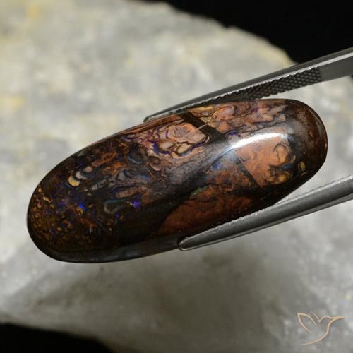 Opale Boulder Multicolore naturelle ovale, 32.39 ct, Opaque