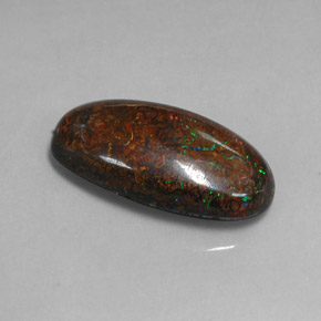 Opale Boulder Multicolore naturelle Coupe ovale, 18.55 ct, Opaque