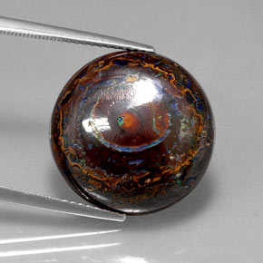 Opale Boulder Multicolore naturelle Coupe roude, 18.71 ct, Opaque