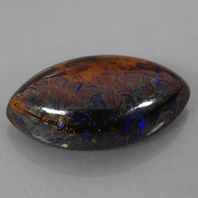 Opale Boulder Multicolore naturelle Marquise, 13.61 ct, Opaque