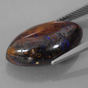 Opale Boulder Multicolore naturelle Marquise, 13.61 ct, Opaque