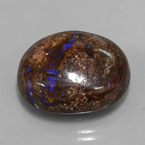 Opale boulder multicolore naturelle coupe ovale, 27,22 ct, opaque