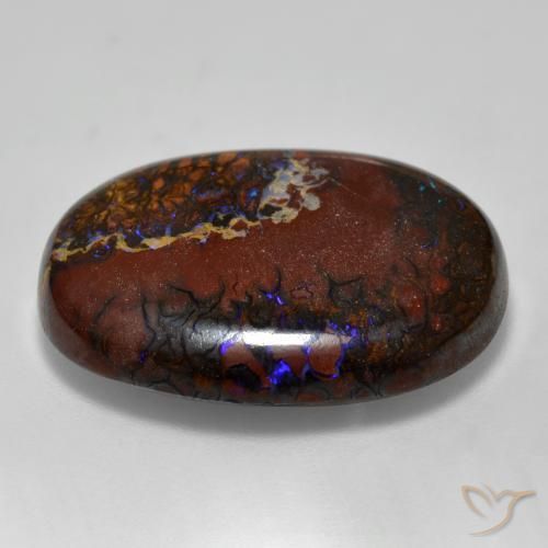 Opale Boulder Multicolore naturelle ovale, 22.54 ct, Opaque