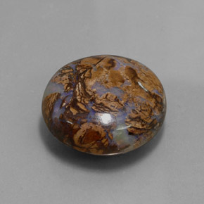 Opale boulder multicolore naturelle coupe roude, 34,18 ct, opaque