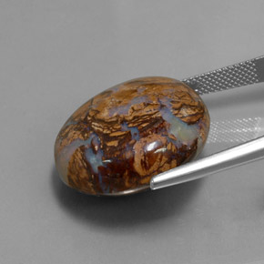 Opale boulder multicolore naturelle coupe roude, 34,18 ct, opaque