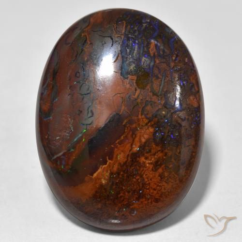 42.73ct Naturel Multicolore Opale Boulder, ovale, Opaque