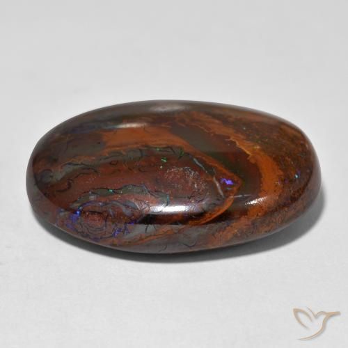 Opale Boulder Multicolore naturelle ovale, 42.73 ct, Opaque
