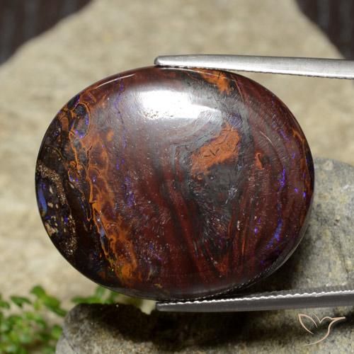 Opale Boulder Multicolore naturelle ovale, 54.71 ct, Opaque