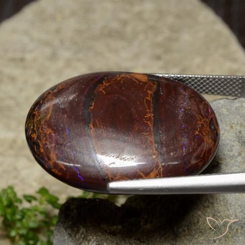 Opale Boulder Multicolore naturelle ovale, 54.71 ct, Opaque